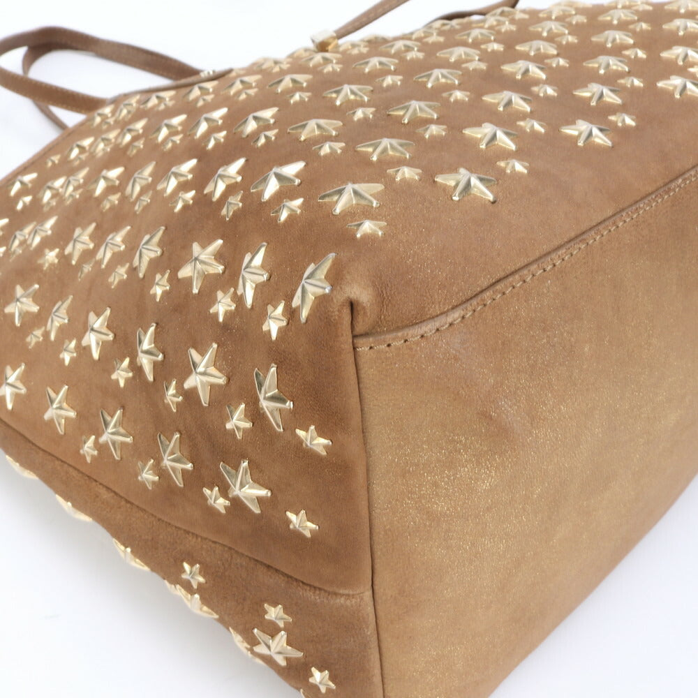 ジミーチュウ ホログラムシール サシャ M スタッズ スター レザー トート バッグ 肩掛け ショルダー ハンド A4 レディース EEE BM23-9