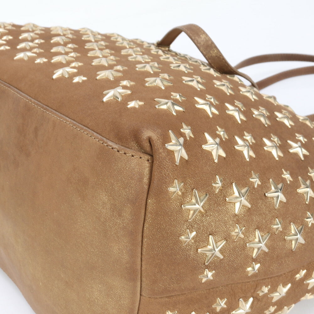 ジミーチュウ ホログラムシール サシャ M スタッズ スター レザー トート バッグ 肩掛け ショルダー ハンド A4 レディース EEE BM23-9