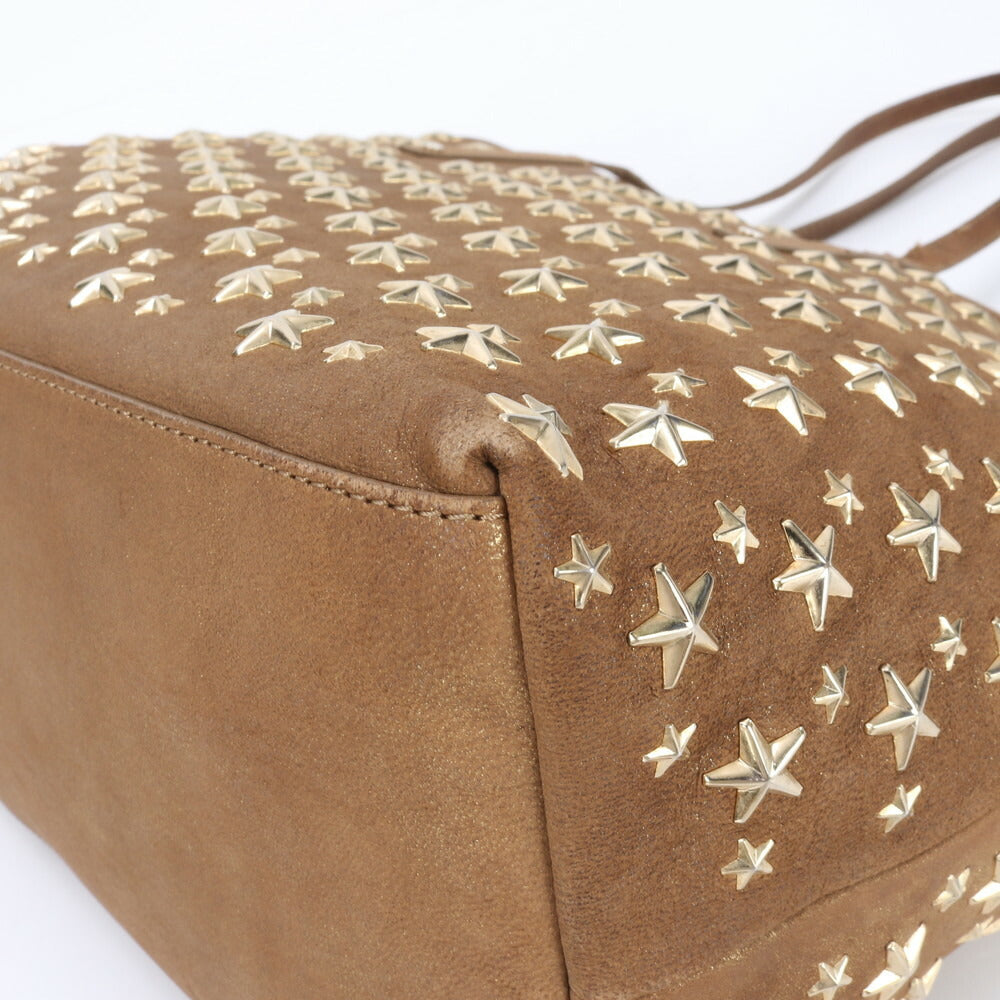 ジミーチュウ ホログラムシール サシャ M スタッズ スター レザー トート バッグ 肩掛け ショルダー ハンド A4 レディース EEE BM23-9