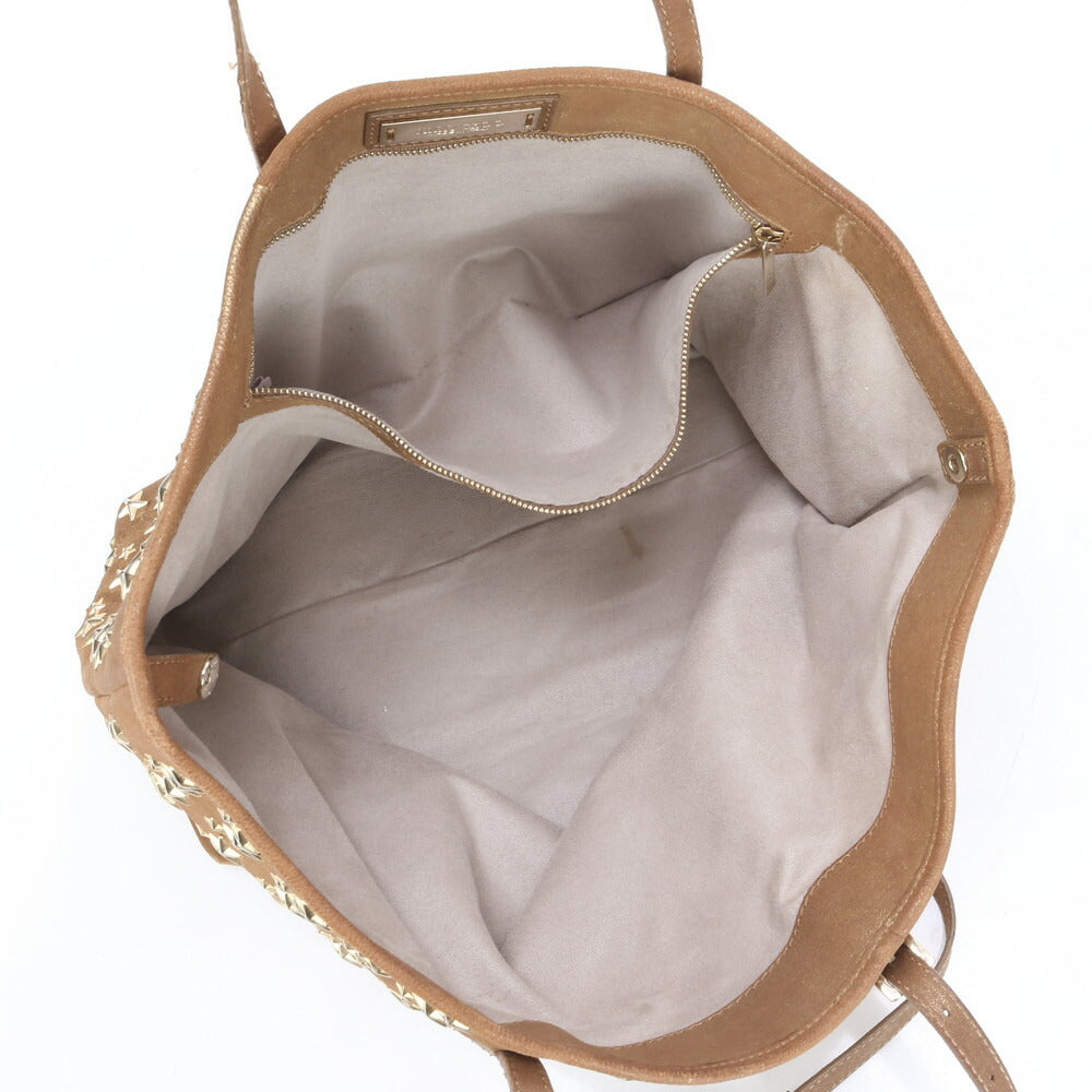 ジミーチュウ ホログラムシール サシャ M スタッズ スター レザー トート バッグ 肩掛け ショルダー ハンド A4 レディース EEE BM23-9