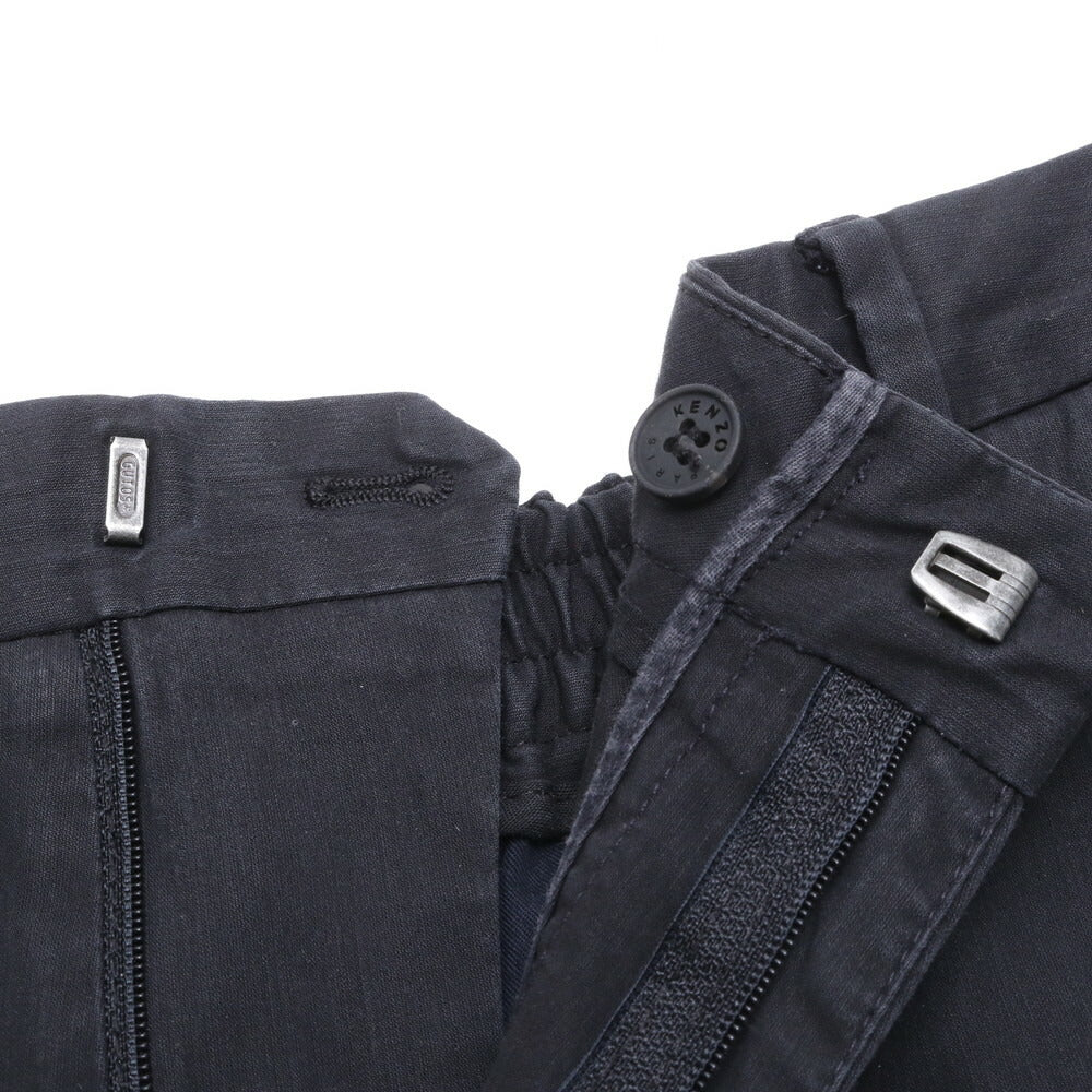 美品 KENZO ケンゾー ストレート パンツ ファッション ボトムス ズボン アパレル 洋服 ブラック メンズ EUE BQ11-4