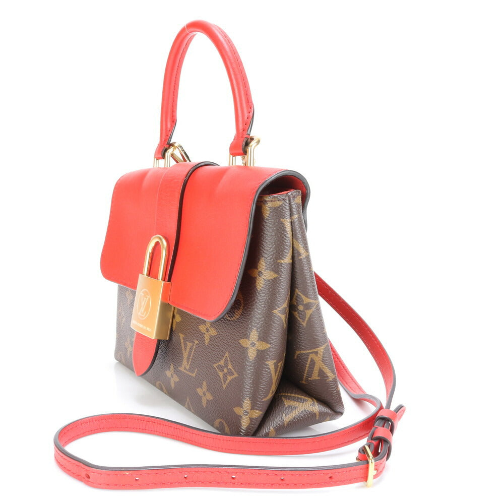 新品同様 ルイヴィトン モノグラム ロッキー BB コクリコ M44322 レザー 2WAY ショルダーバッグ 斜め掛け レディース MMM BQ25-10