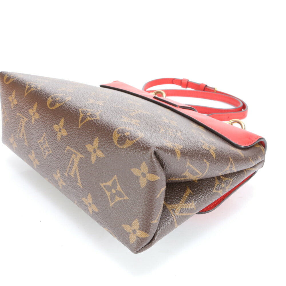 新品同様 ルイヴィトン モノグラム ロッキー BB コクリコ M44322 レザー 2WAY ショルダーバッグ 斜め掛け レディース MMM BQ25-10