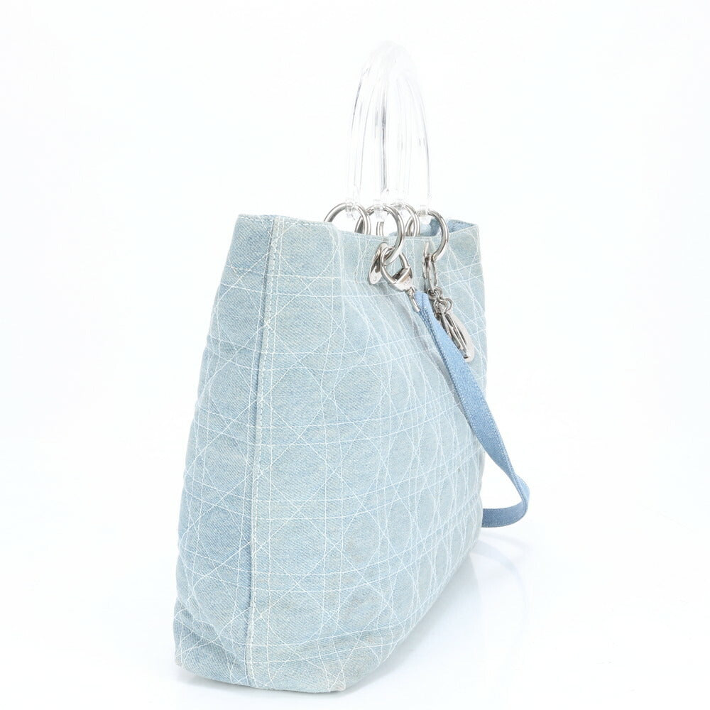 ディオール ギャランティカード カナージュ レディディオール デニム 2WAY トート バッグ 斜め掛け ショルダー レディース RRE BR3-1