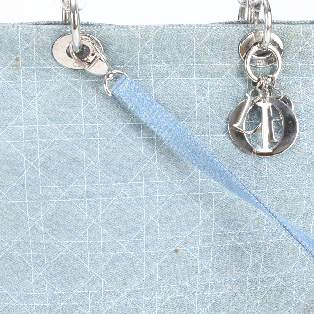 ディオール ギャランティカード カナージュ レディディオール デニム 2WAY トート バッグ 斜め掛け ショルダー レディース RRE BR3-1