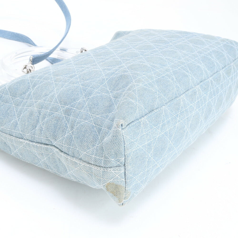 ディオール ギャランティカード カナージュ レディディオール デニム 2WAY トート バッグ 斜め掛け ショルダー レディース RRE BR3-1