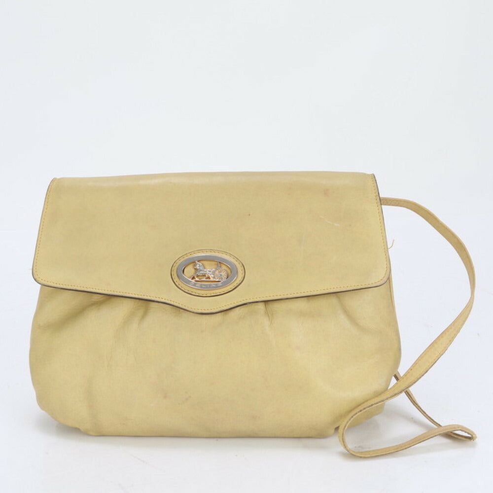 ヴィンテージ セリーヌ 馬車金具 レザー ショルダーバッグ 斜め掛け クロスボディ ハンド トート レディース RRE CG21-1