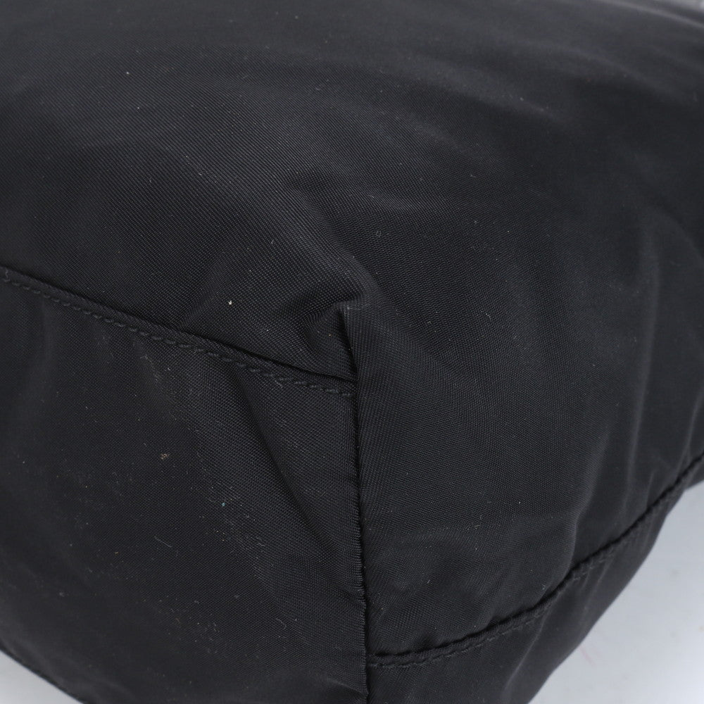 美品 プラダ テスート ナイロン 三角ロゴ バスケット ベアー レザー トート バッグ 肩掛け ショルダー ハンド A4 レディース RRE BU1-6