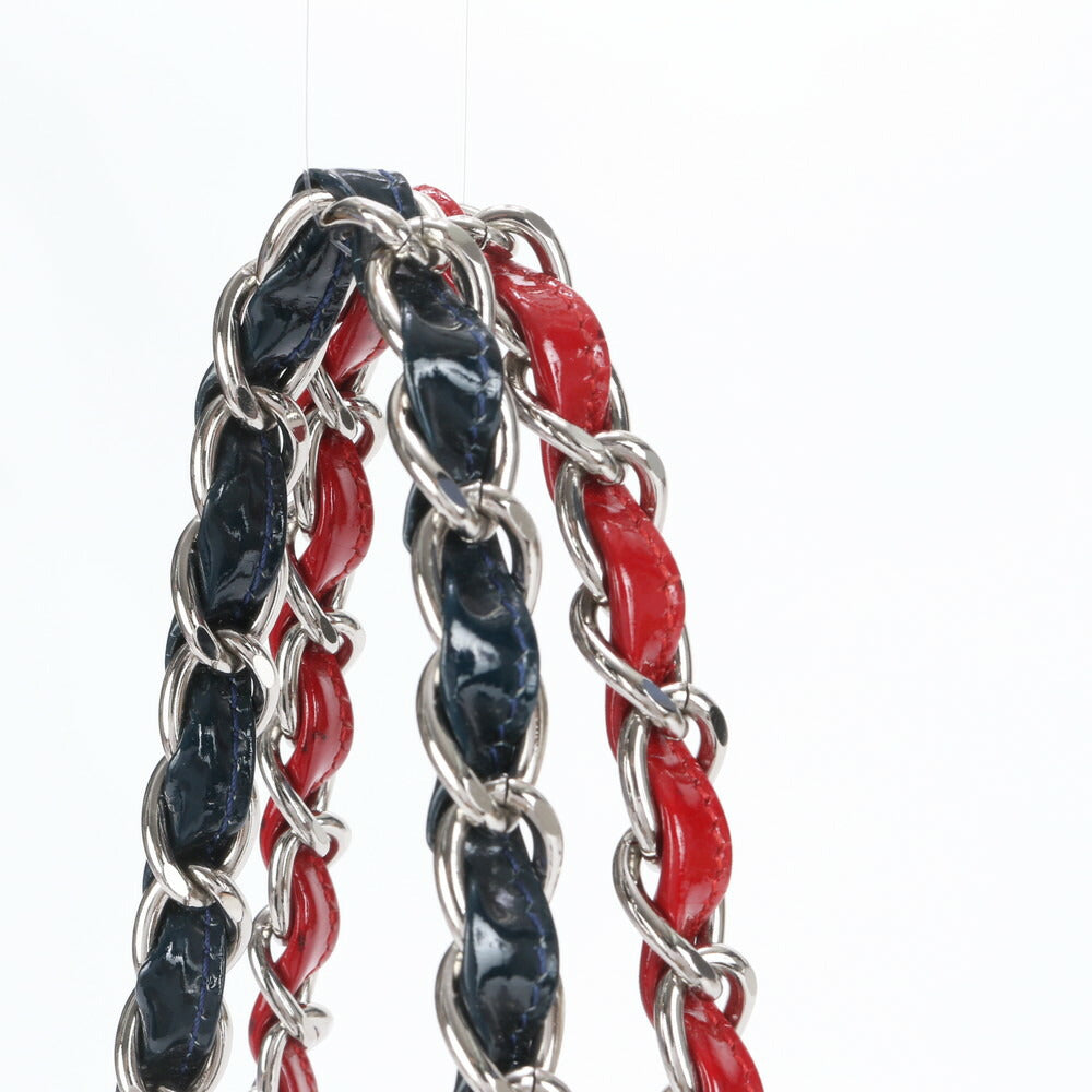 極美品 シャネル シリアルシール付 No5 スター トリコロール チェーン レザー ショルダーバッグ 肩掛け トート レディース MMM BV6-1