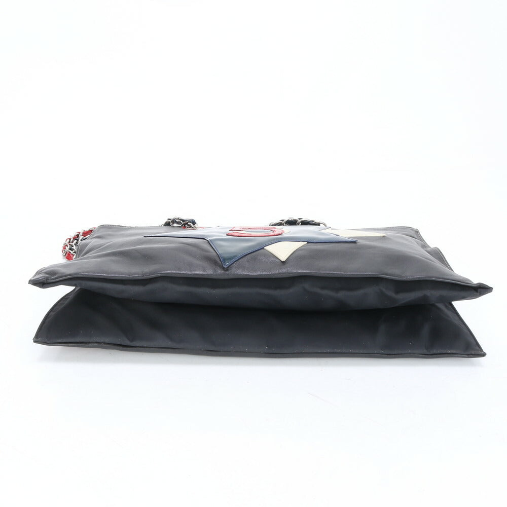 極美品 シャネル シリアルシール付 No5 スター トリコロール チェーン レザー ショルダーバッグ 肩掛け トート レディース MMM BV6-1