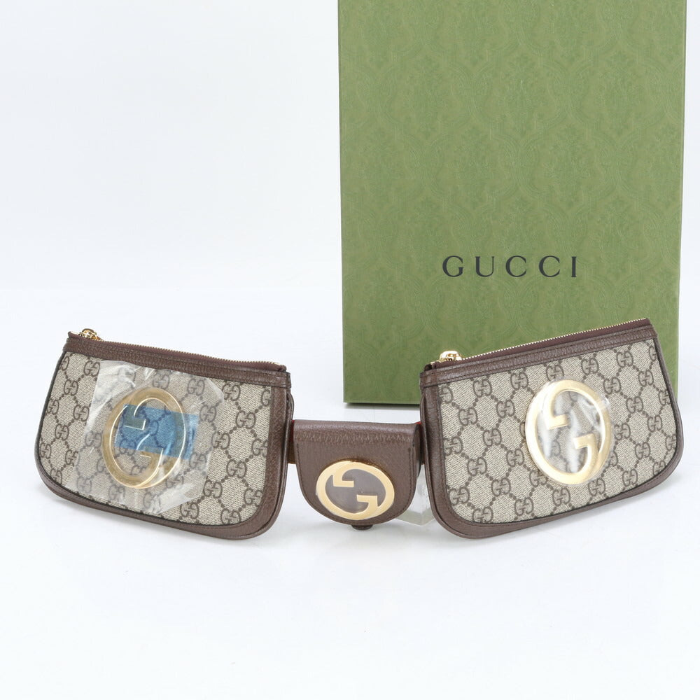未使用 グッチ GGスプリーム ブロンディ ミニ ベルトバッグ 702614 バッグ レザー ウエスト ポーチ メンズ レディース RRM BV8-10