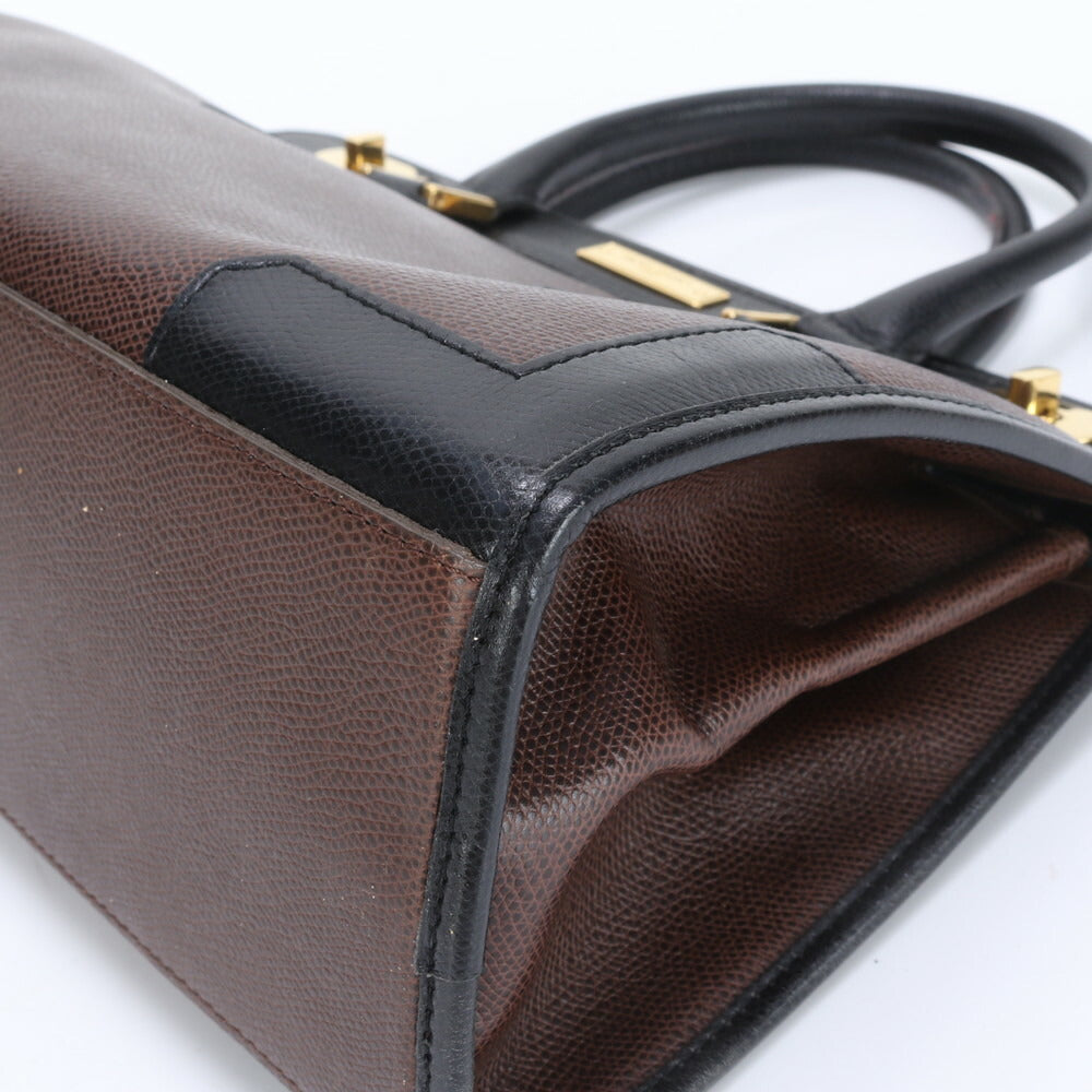 モラビト ターンロック レザー ハンドバッグ トート ブラック 黒 ブラウン 茶色 トップハンドル ゴールド 金具 レディース EEE BW6-3