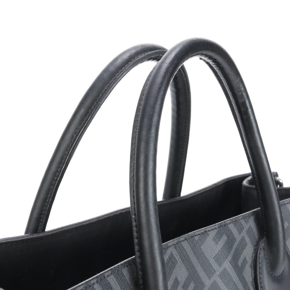 極美品 フェンディ ズッカ バーティカル トート バッグ 7VA578 レザー 2WAY 斜め掛け ショルダー ビジネス 通勤 A4 メンズ EEE BW9-6