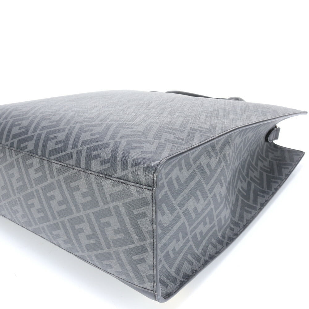 極美品 フェンディ ズッカ バーティカル トート バッグ 7VA578 レザー 2WAY 斜め掛け ショルダー ビジネス 通勤 A4 メンズ EEE BW9-6