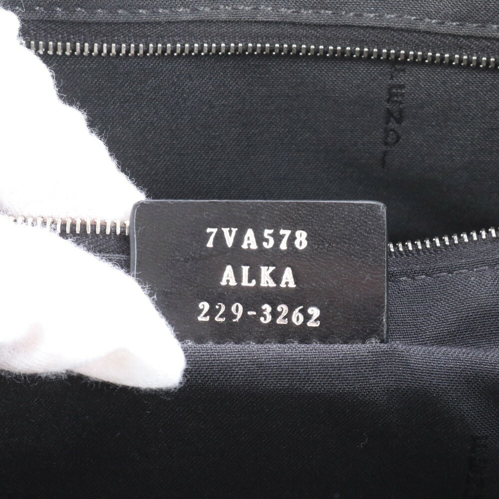 極美品 フェンディ ズッカ バーティカル トート バッグ 7VA578 レザー 2WAY 斜め掛け ショルダー ビジネス 通勤 A4 メンズ EEE BW9-6