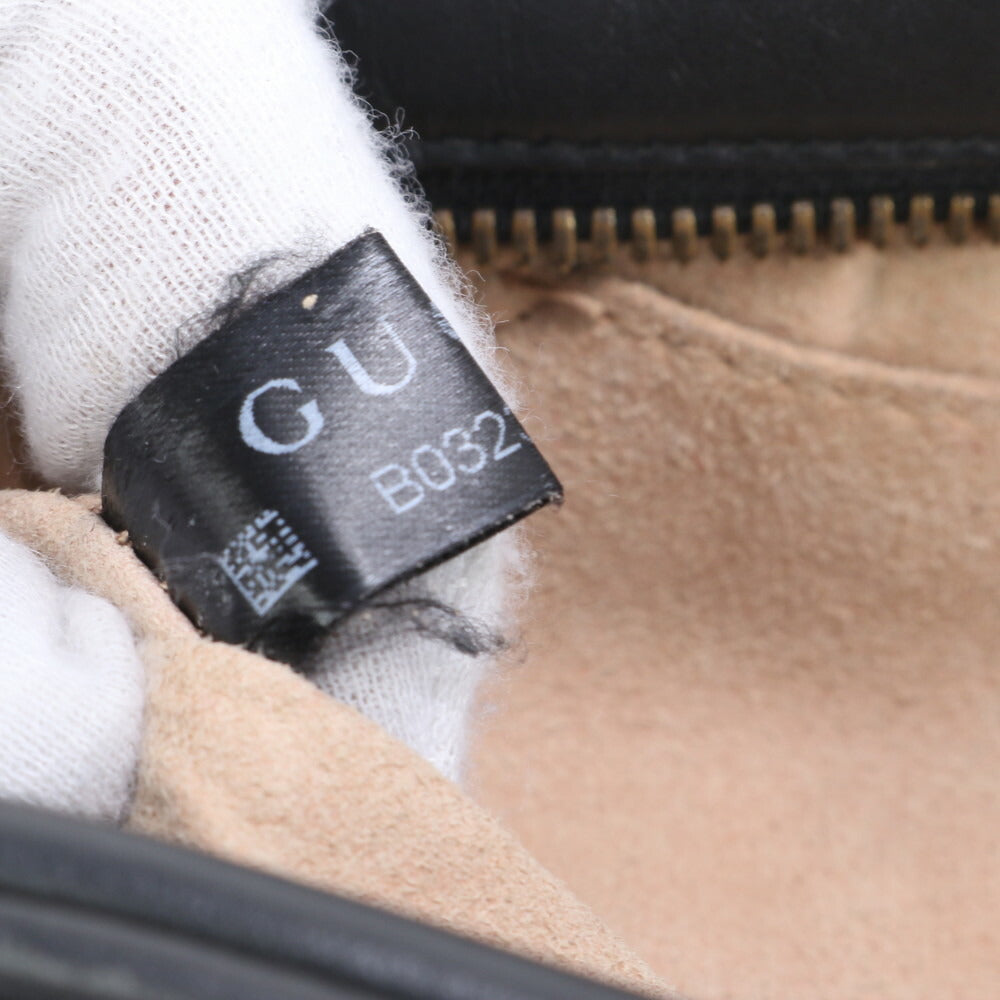 美品 グッチ GG マーモント キルティング レザー チェーン ショルダーバッグ 斜め掛け ハンド トート 447632 レディース ECE BX2-2