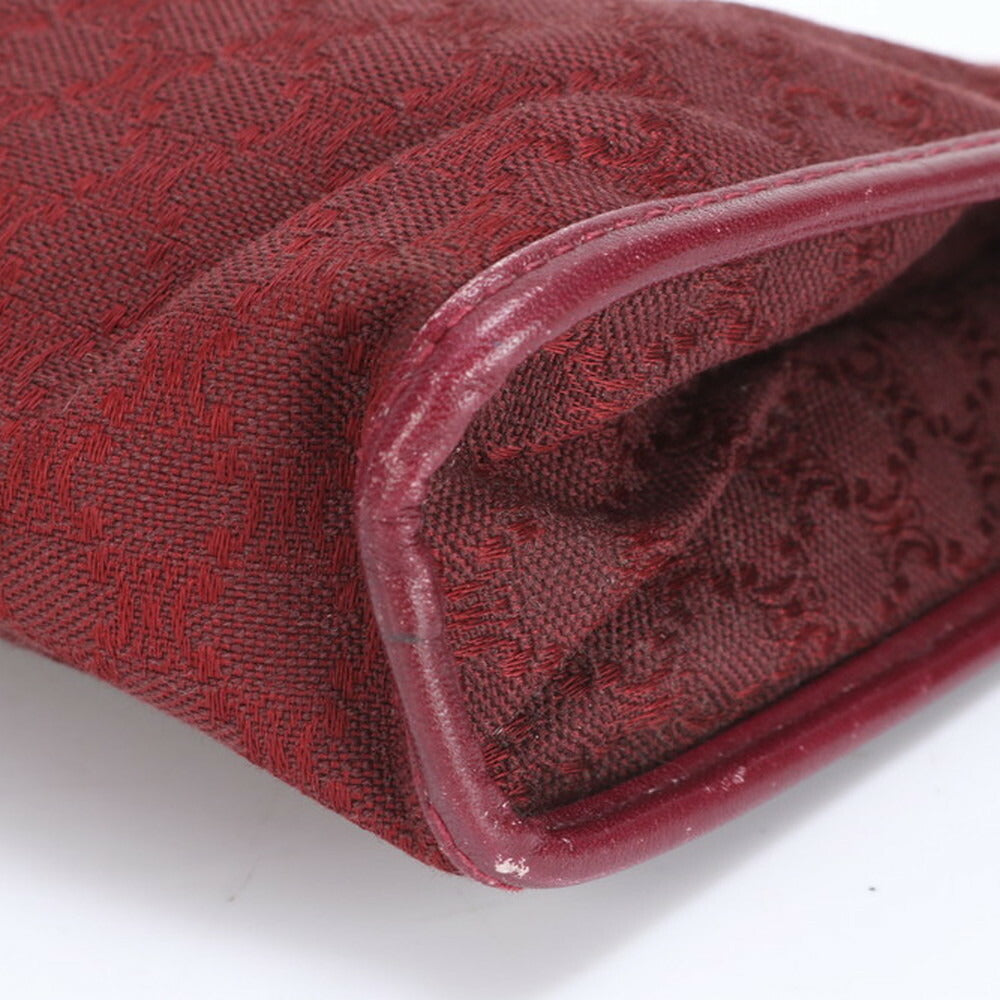 美品 セリーヌ マカダム トリオンフ レザー クラッチ バッグ ハンド セカンド ポーチ トート レディース RRE CD7-5