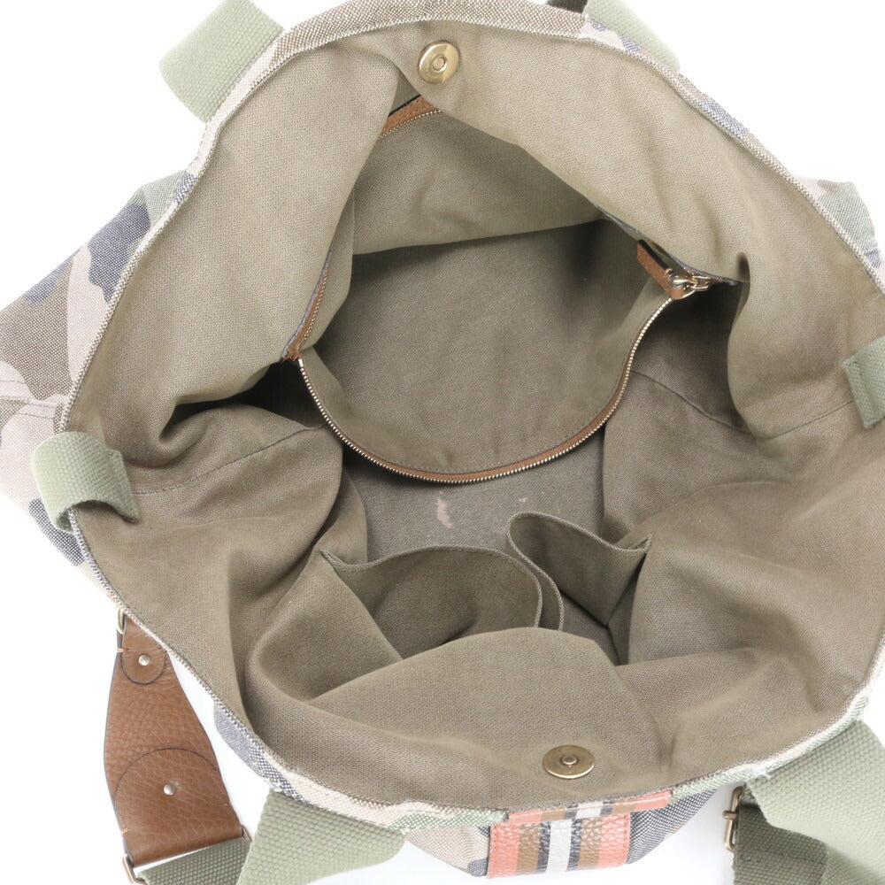 美品 ヴァレンティノ ガラヴァーニ カモフラージュ 迷彩 レザー 2WAY トート バッグ 斜め掛け ショルダー A4 メンズ EEE BX14-6