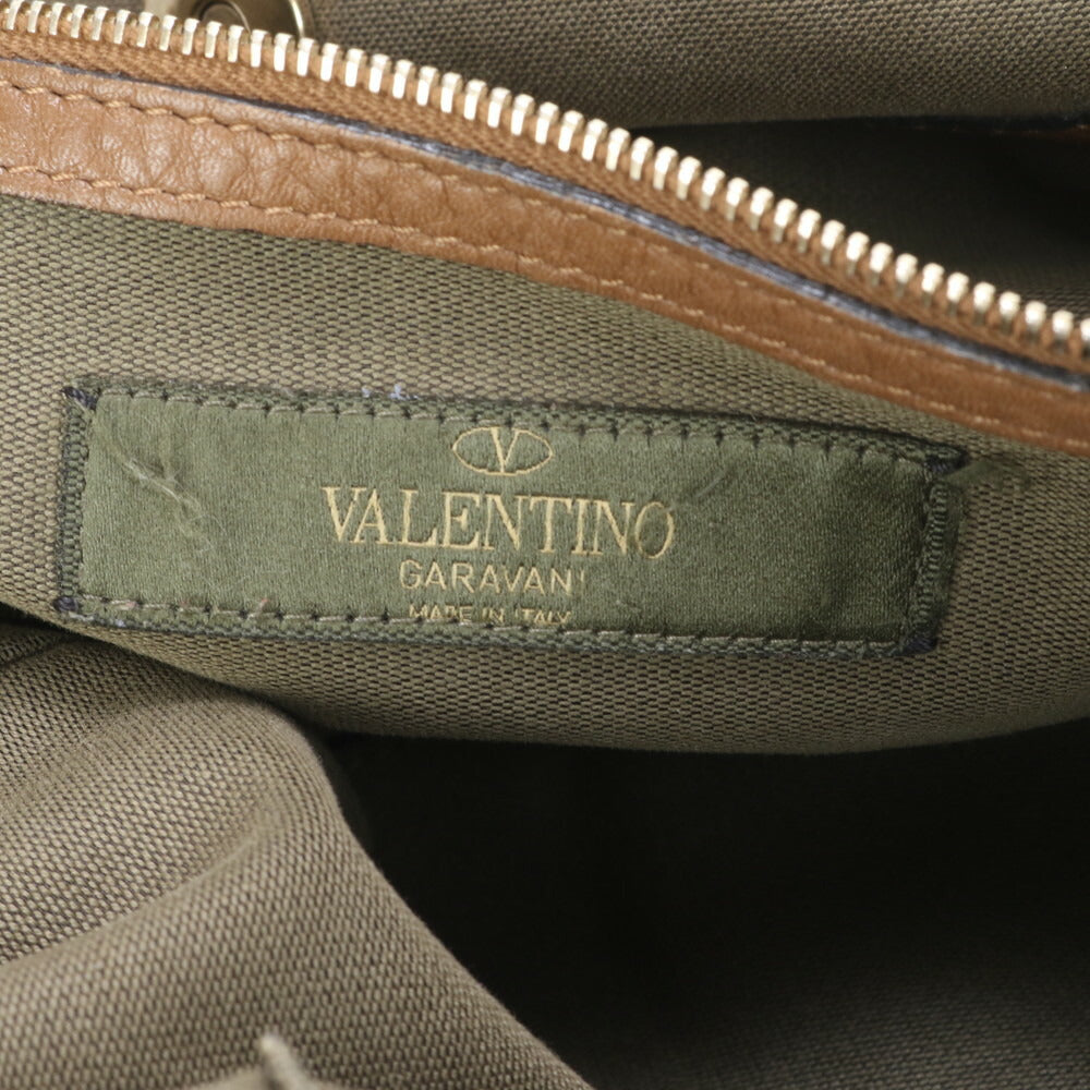 美品 ヴァレンティノ ガラヴァーニ カモフラージュ 迷彩 レザー 2WAY トート バッグ 斜め掛け ショルダー A4 メンズ EEE BX14-6