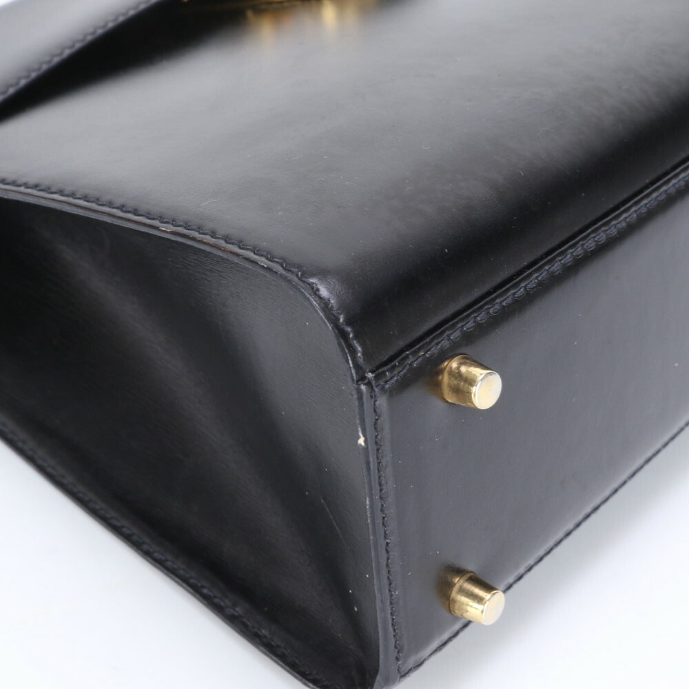 プラダ レザー 2WAY ショルダーバッグ 斜め掛け ハンド トート 本革 ブラック 黒 ゴールド金具 レディース RRM BY9-2