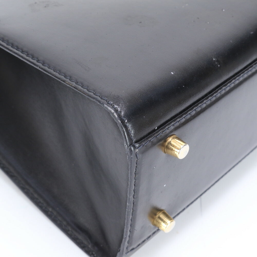 プラダ レザー 2WAY ショルダーバッグ 斜め掛け ハンド トート 本革 ブラック 黒 ゴールド金具 レディース RRM BY9-2