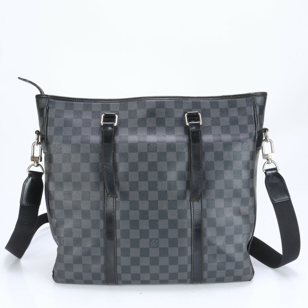 ルイヴィトン ダミエ グラフィット タダオ PM NM N41467 レザー ショルダーバッグ 斜め掛け メッセンジャー A4 メンズ EUE BY20-2