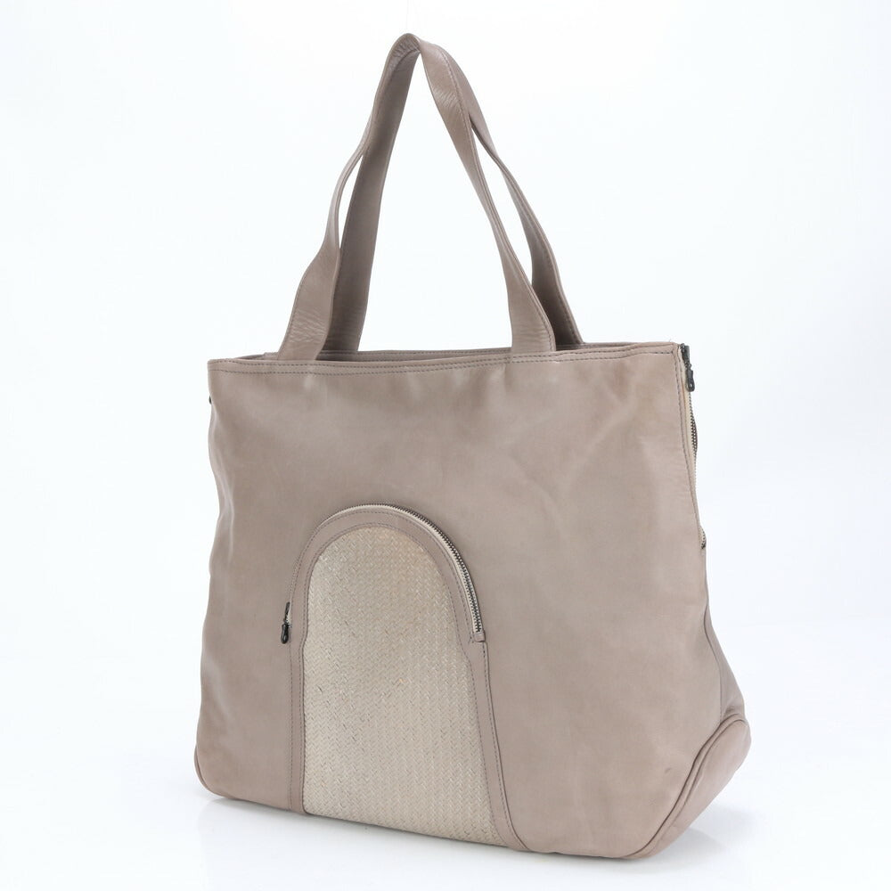 Mariana Mendez マリアナメンデス レザー トート バッグ 肩掛け ショルダー ハンド A4 グレージュ レディース EEE BZ6-4