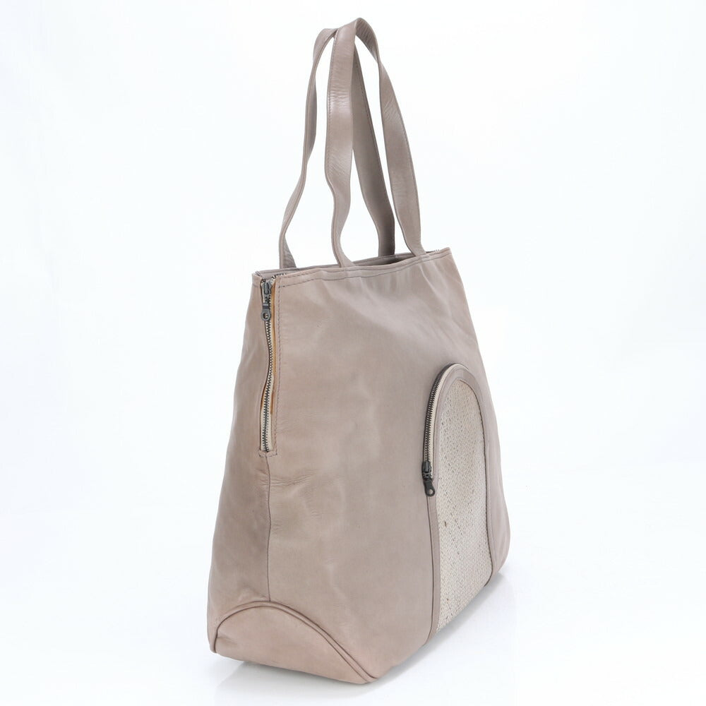 Mariana Mendez マリアナメンデス レザー トート バッグ 肩掛け ショルダー ハンド A4 グレージュ レディース EEE BZ6-4