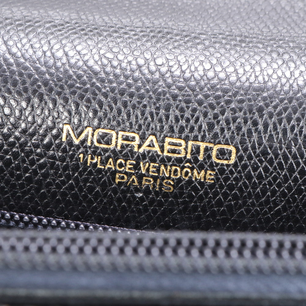 モラビト レザー トート バッグ 肩掛け ショルダー ハンド ブラック 黒 ゴールド 金具 レディース EEE BZ5-8