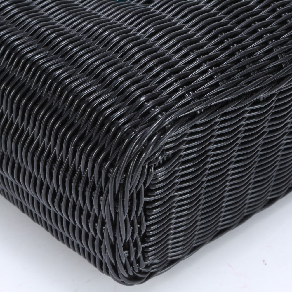 美品 アナスイ かご バッグ リボン バスケット トート 肩掛け ショルダー ハンド ブラック レディース EUE CA9-4