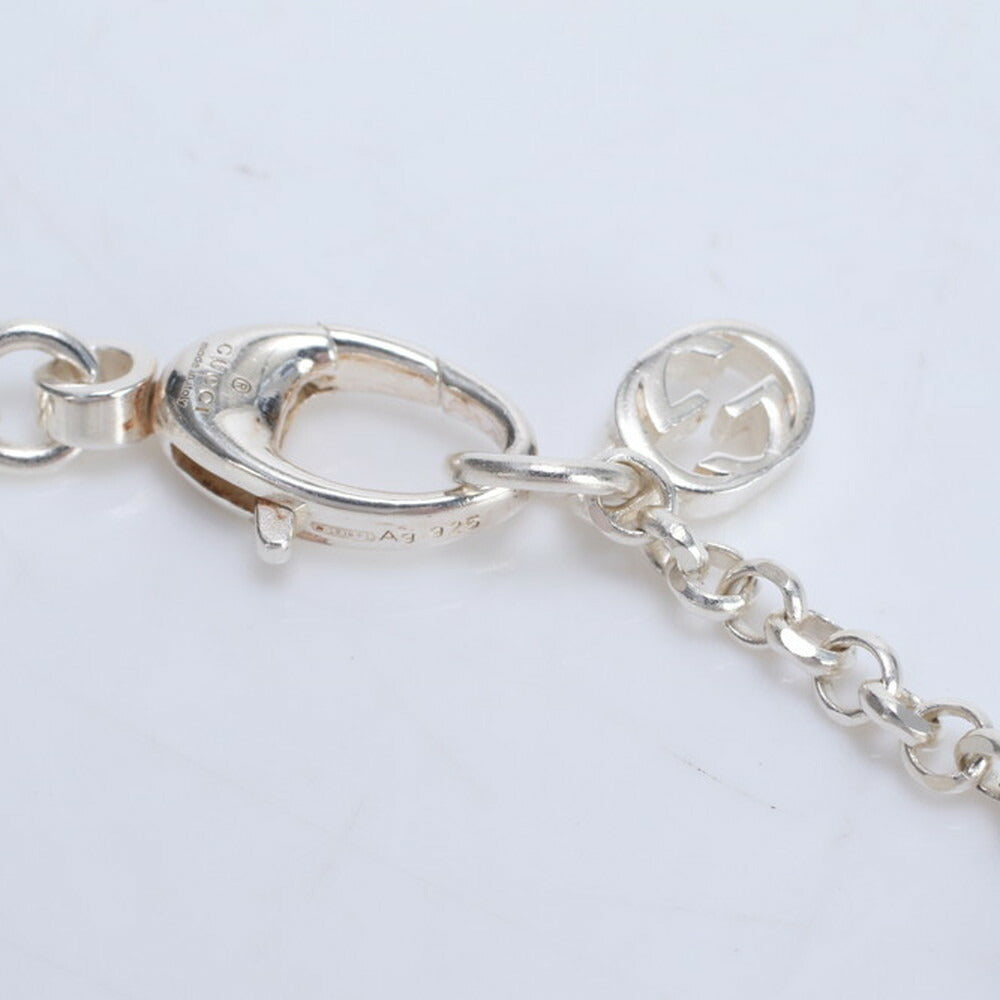 極美品 グッチ シルバー 925 7.8g ダブル G キーチャーム ブレスレット 鍵 モチーフ アクセサリー バングル レディース RRE CG23-3