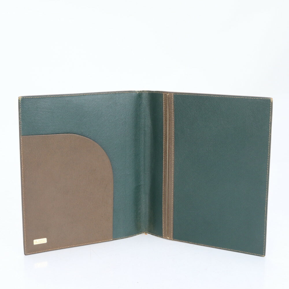 美品 ヴィンテージ オールド グッチ レザー 手帳カバー ブラウン 茶色 ノート 日記 ケース ステーショナリー 本革 ブランド MMM CB10-3