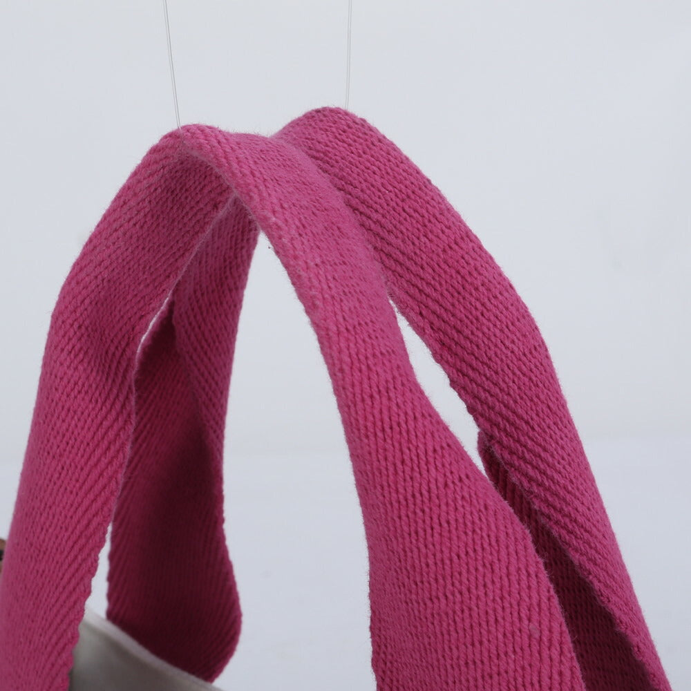 新品同様 クロエ レザー キャンバス 2WAY ショルダーバッグ 斜め掛け ハンド トート ホワイト ピンク レディース RRM CB24-7