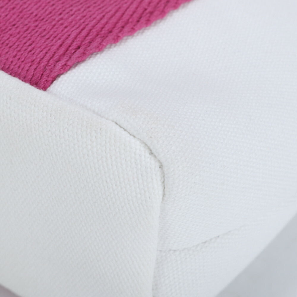 新品同様 クロエ レザー キャンバス 2WAY ショルダーバッグ 斜め掛け ハンド トート ホワイト ピンク レディース RRM CB24-7