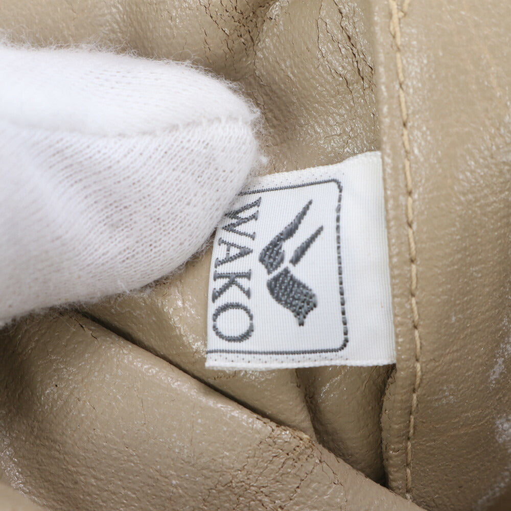 美品 ワコー フラワー 花柄 ストライプ レザー キャンバス トート バッグ 肩掛け ショルダー ハンド ピンク レディース RRE CC14-5