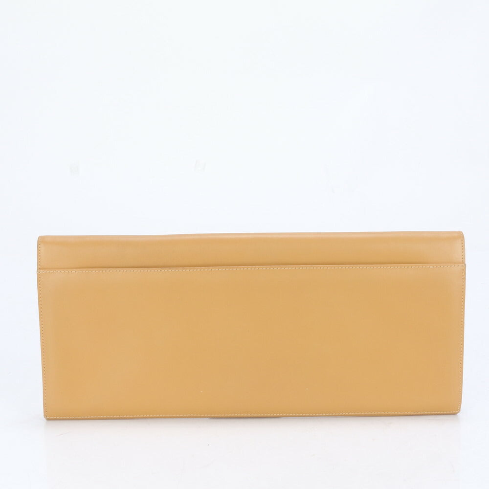 美品 GIANFRANCO LOTTI ジャンフランコロッティ ベージュ レザー クラッチ バッグ ハンド ポーチ 本革 レディース MMM CC18-1