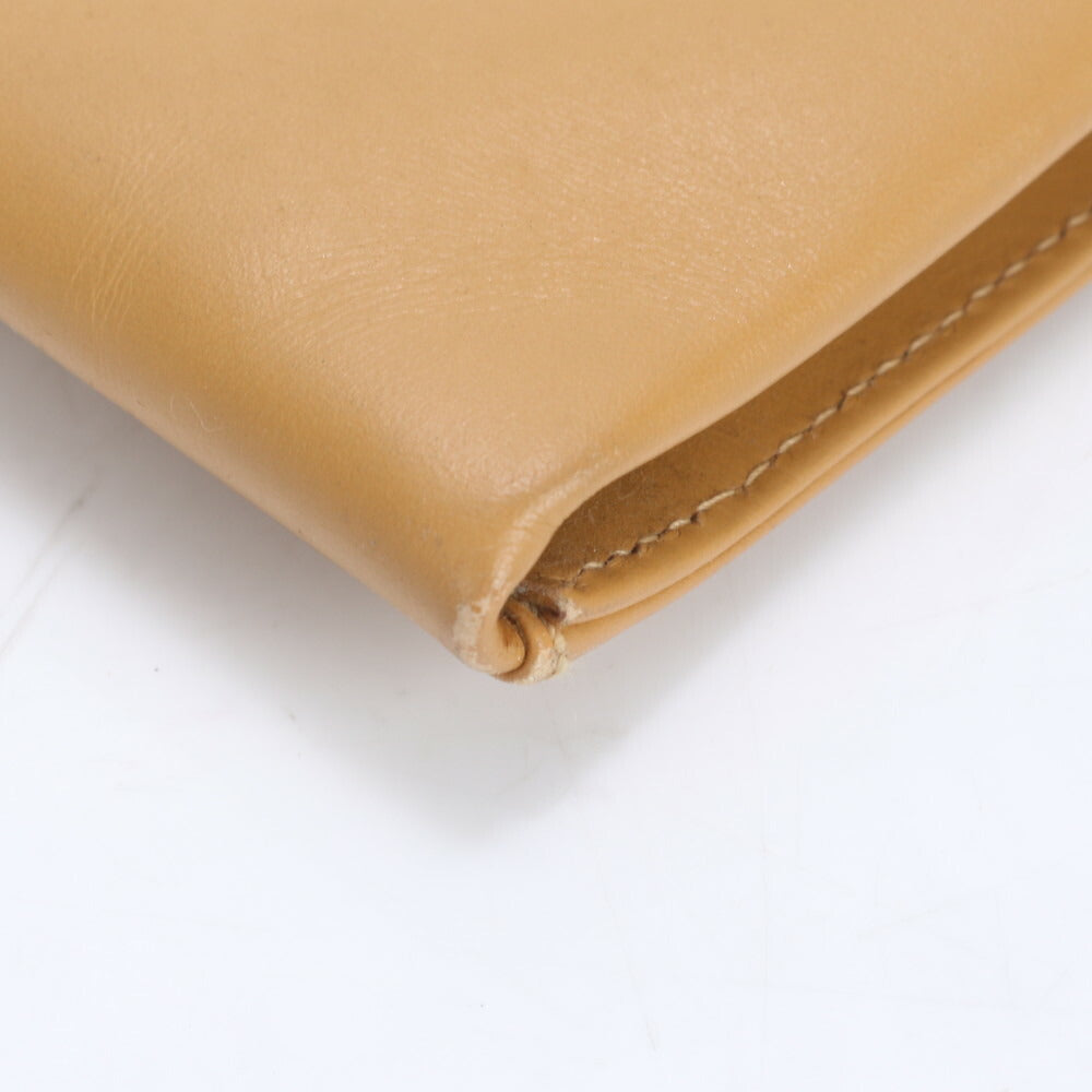 美品 GIANFRANCO LOTTI ジャンフランコロッティ ベージュ レザー クラッチ バッグ ハンド ポーチ 本革 レディース MMM CC18-1