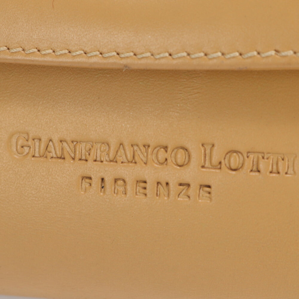 美品 GIANFRANCO LOTTI ジャンフランコロッティ ベージュ レザー クラッチ バッグ ハンド ポーチ 本革 レディース MMM CC18-1