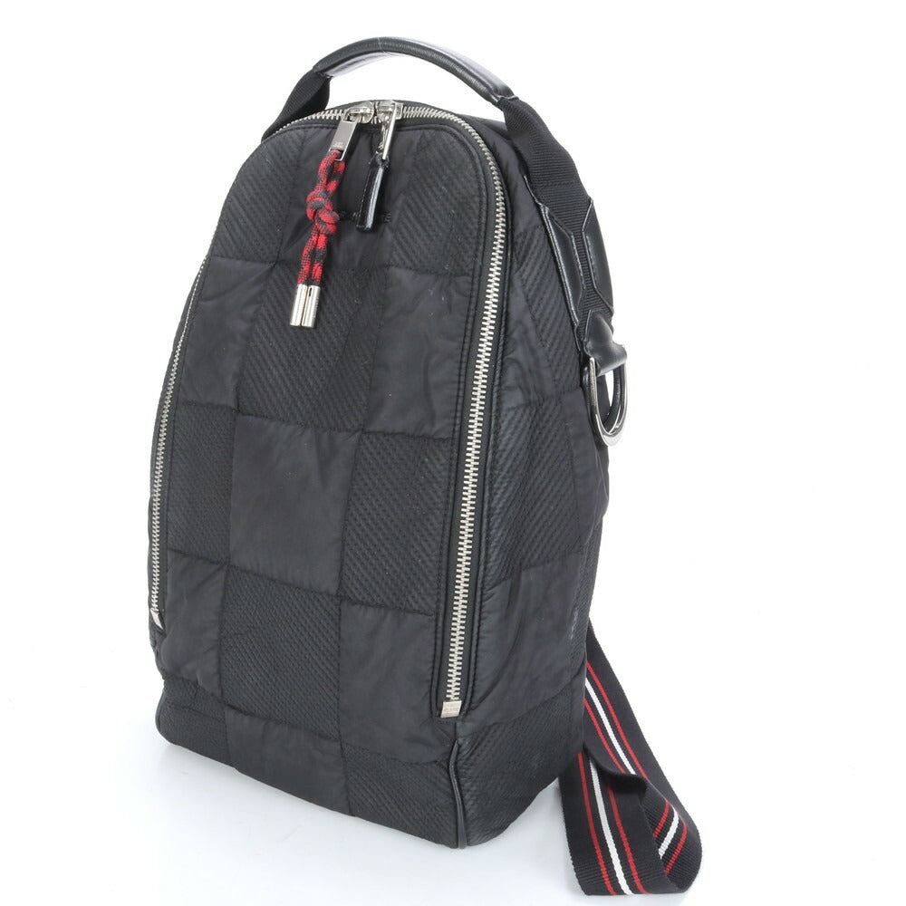 極美品 ディオール オム レザー ナイロン ボディバッグ 斜め掛け ボディ ウエストポーチ ショルダー ブラック メンズ RRM CC23-8