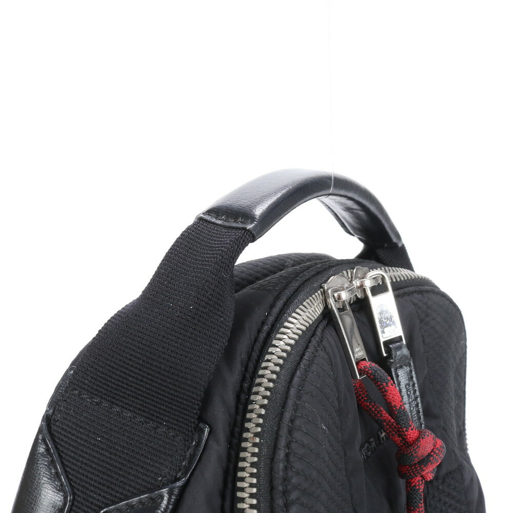 極美品 ディオール オム レザー ナイロン ボディバッグ 斜め掛け ボディ ウエストポーチ ショルダー ブラック メンズ RRM CC23-8