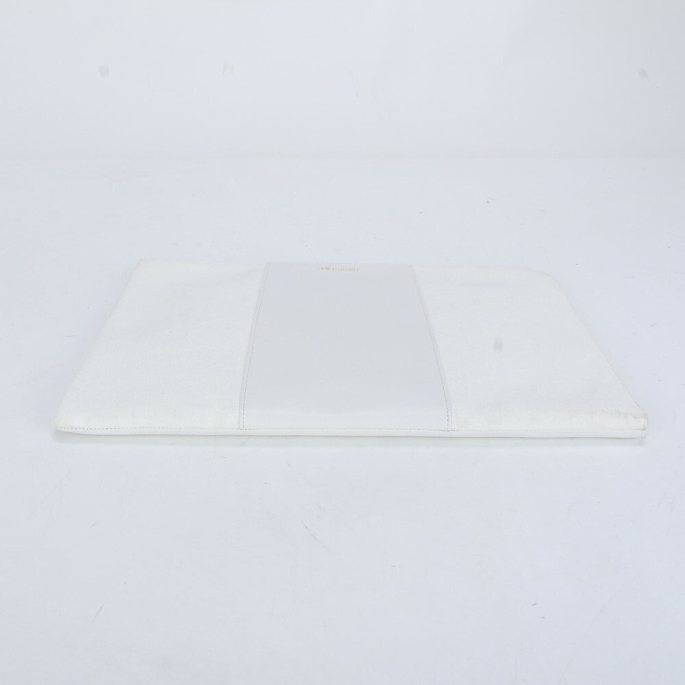 美品 MIMI FITZGERALD ミミ フィッツジェラルド レザー キャンバス セカンドバッグ クラッチ 本革 ブランド A4 メンズ MCM CD9-3