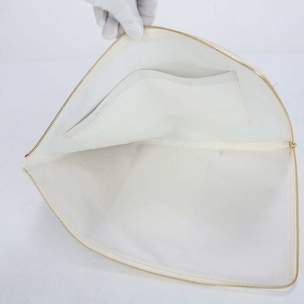 美品 MIMI FITZGERALD ミミ フィッツジェラルド レザー キャンバス セカンドバッグ クラッチ 本革 ブランド A4 メンズ MCM CD9-3