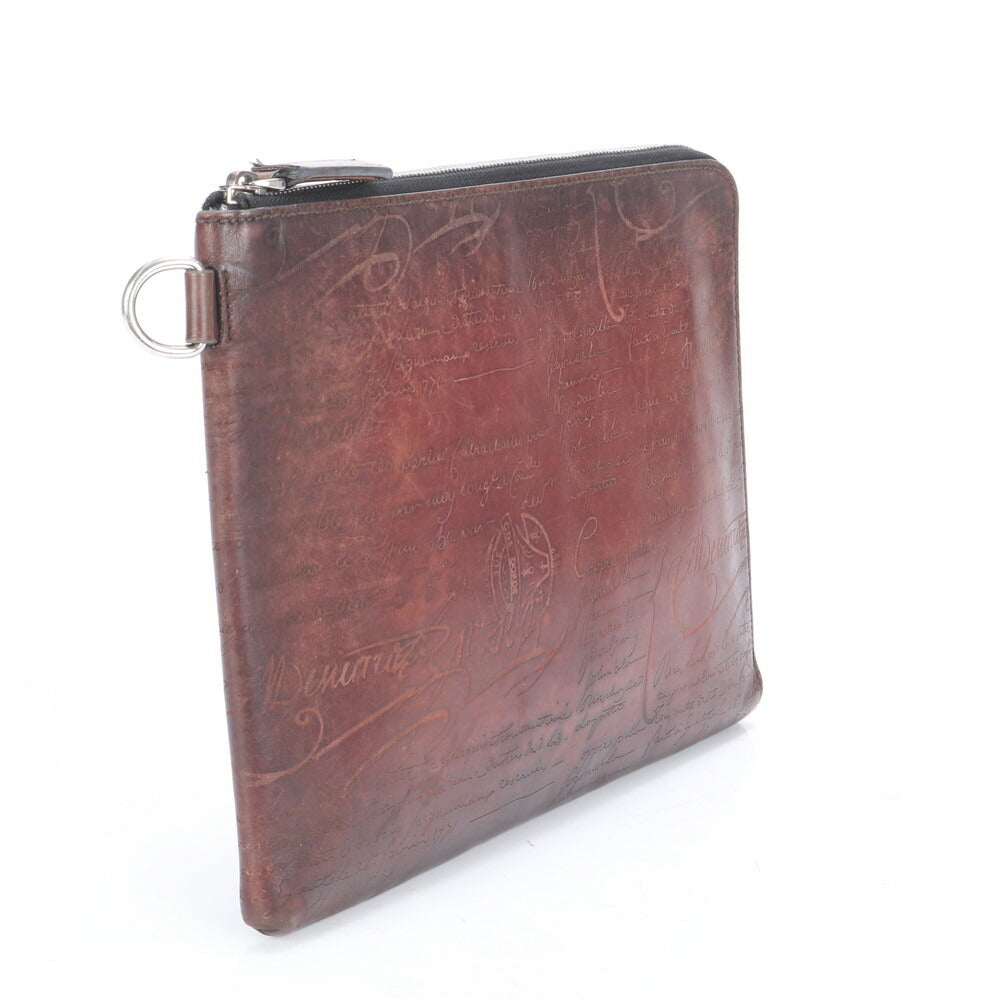 美品 ベルルッティ カリグラフィ ニノ GM レザー セカンドバッグ クラッチ ポーチ 通勤 ビジネス ハンド トート メンズ ECE CE1-10