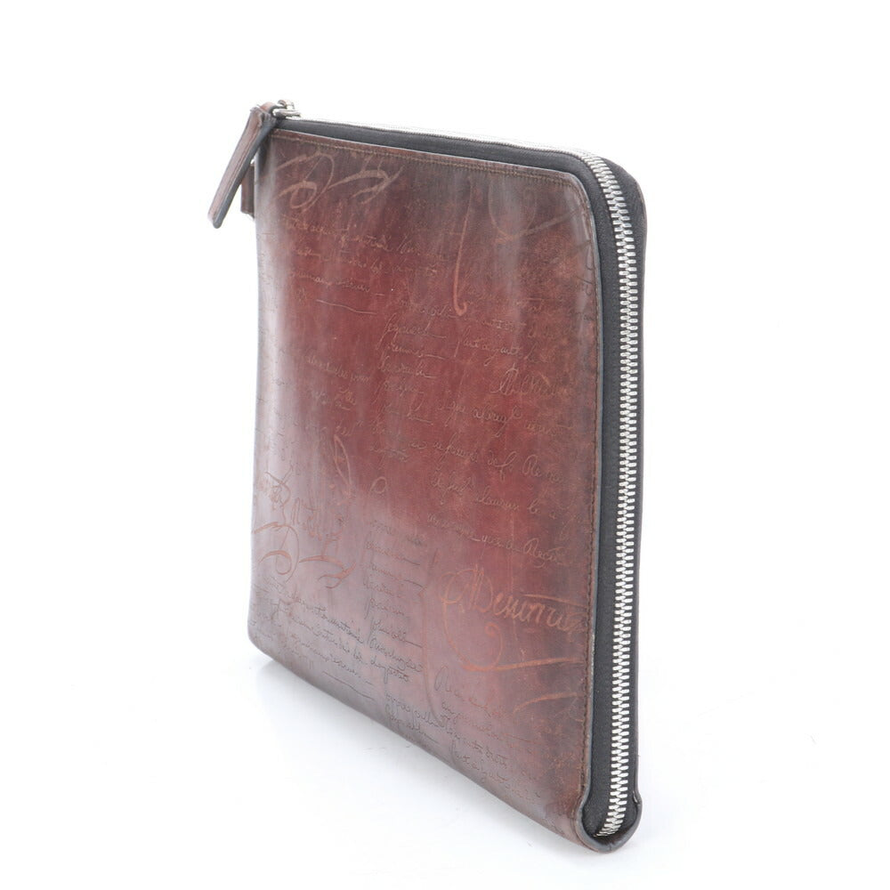 美品 ベルルッティ カリグラフィ ニノ GM レザー セカンドバッグ クラッチ ポーチ 通勤 ビジネス ハンド トート メンズ ECE CE1-10