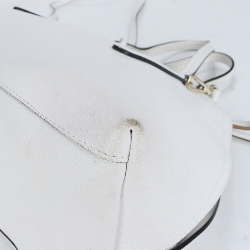 美品 ジャンニ キアリーニ レザー 2WAY ショルダーバッグ 斜め掛け ハンド トート ホワイト ブランド レディース MCM CE10-3