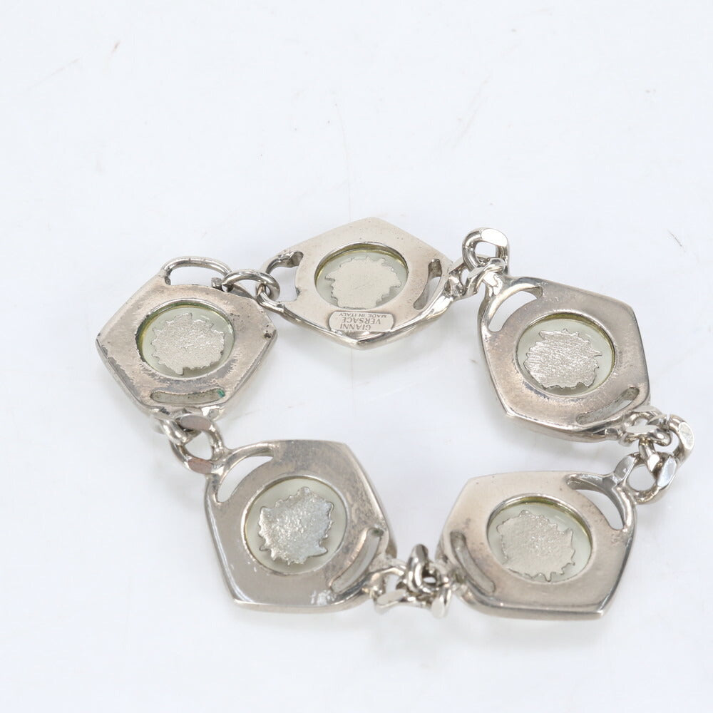 美品 ジャンニ ヴェルサーチ メデューサ ブレスレット バングル アンクレット シルバー アクセサリー レディース RRE CE28-10