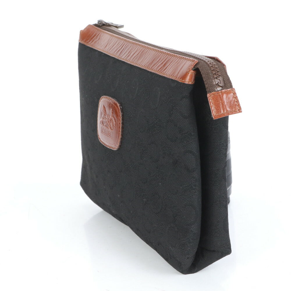 セリーヌ Cマカダム 馬車ロゴ レザー セカンドバッグ クラッチ ポーチ 通勤 ビジネス ブラック 黒 メンズ ECE CF10-4