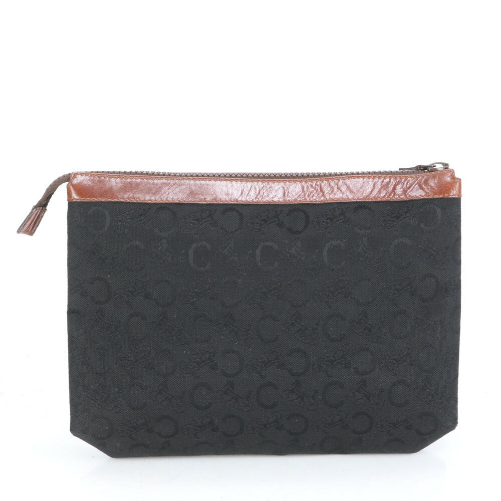 セリーヌ Cマカダム 馬車ロゴ レザー セカンドバッグ クラッチ ポーチ 通勤 ビジネス ブラック 黒 メンズ ECE CF10-4