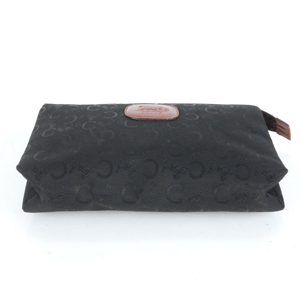 セリーヌ Cマカダム 馬車ロゴ レザー セカンドバッグ クラッチ ポーチ 通勤 ビジネス ブラック 黒 メンズ ECE CF10-4