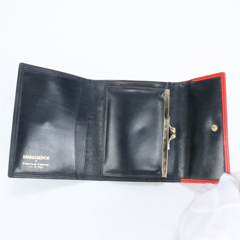 ロベルタ ディ カメリーノ レザー 三つ折り 財布 がま口 二つ折り コンパクト ウォレット ラウンドファスナー レディース RUE CF6-8